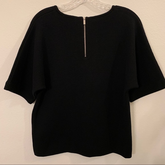 CALVIN KLEIN GRAPHIC Black Short Sleeve Sweater -M - Picture 4 of 9